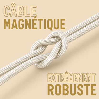 CÂBLE USB-C MAGNÉTIQUE 60W — Blanc — 1 Mètre